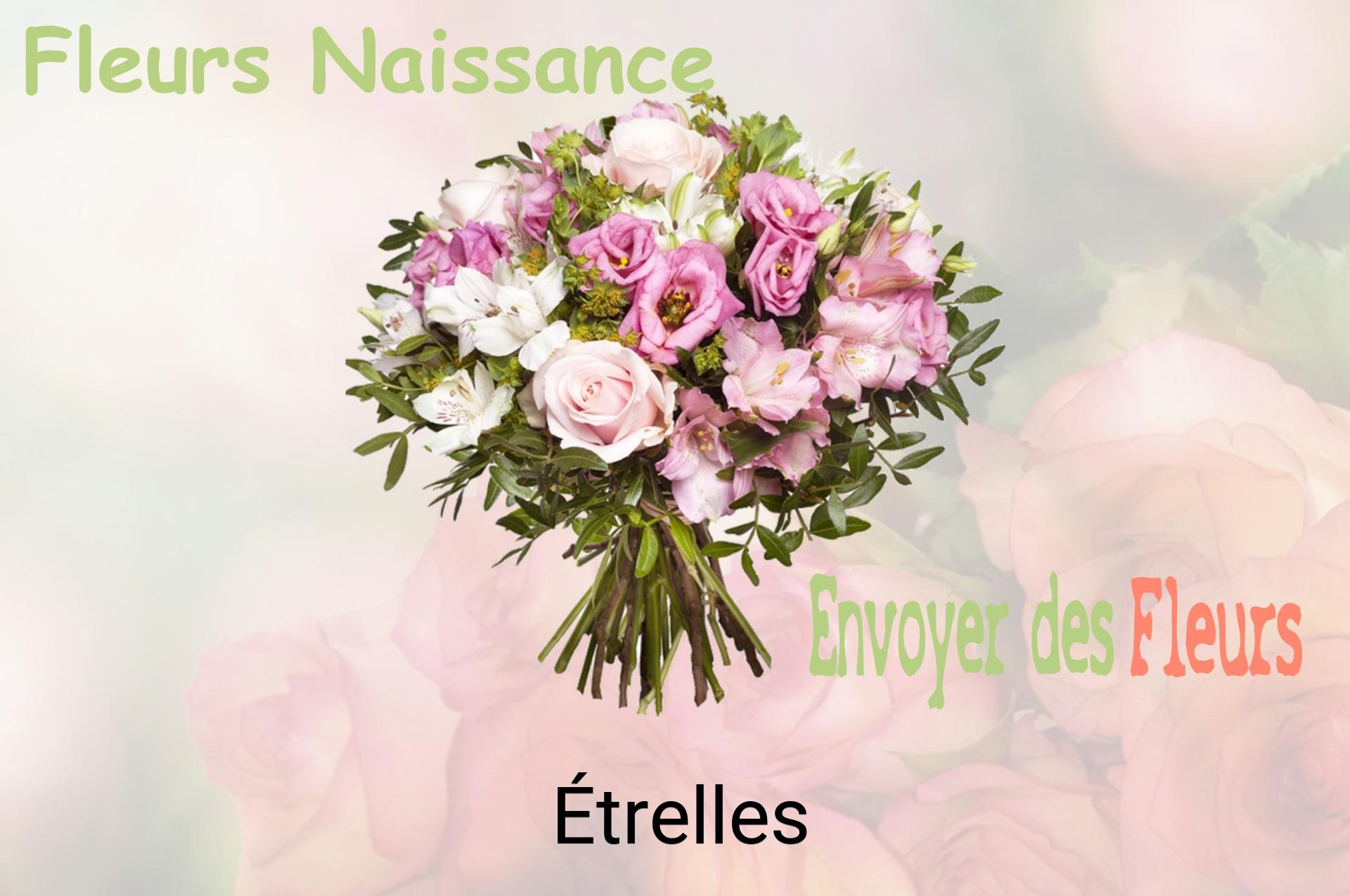 Bouquet de fleurs de naissance livré à Étrelles