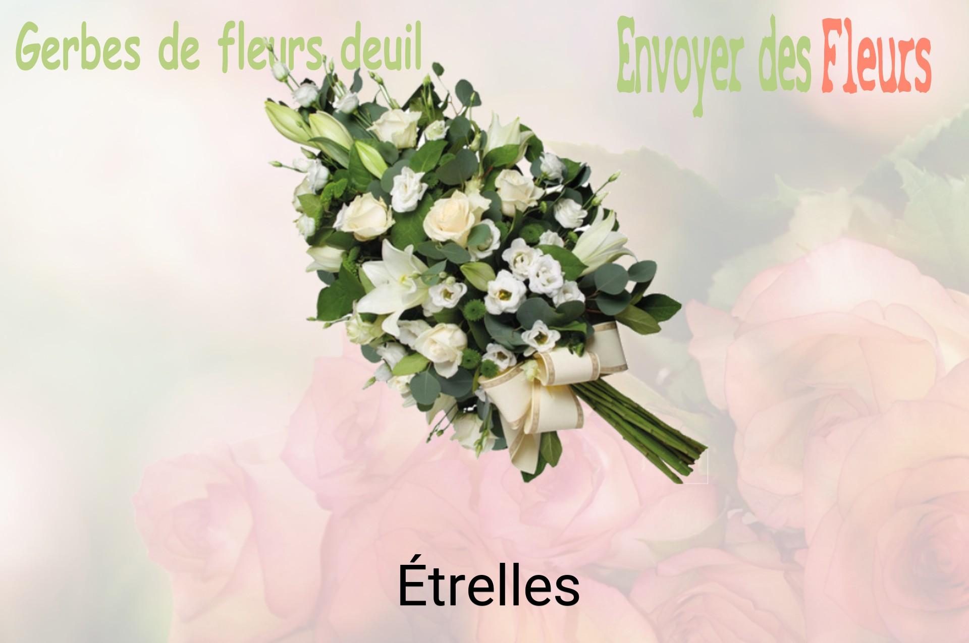 Gerbe de fleurs de deuil livrée à Étrelles